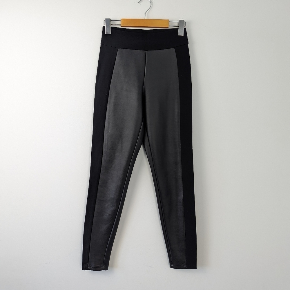 Women's Dynamite Faux Leather Panel Leggings Size S/P